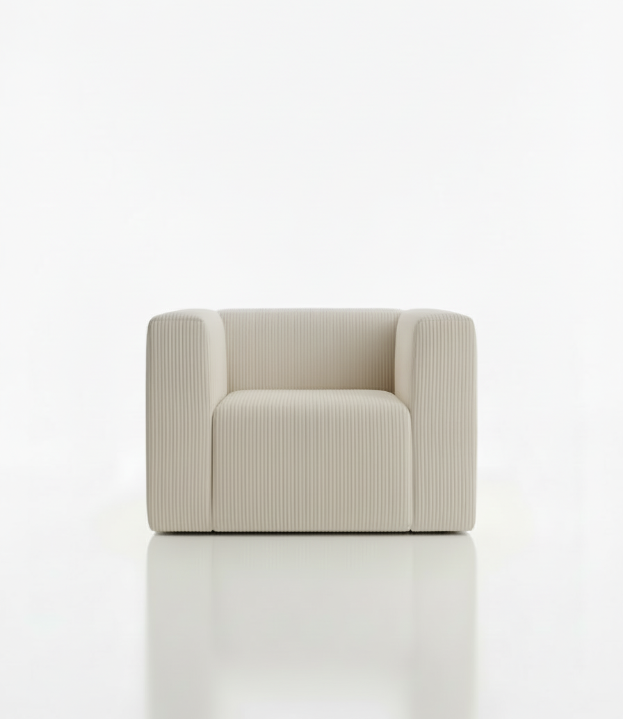 Fauteuil Compressé - Blanc Cassé - Séréna