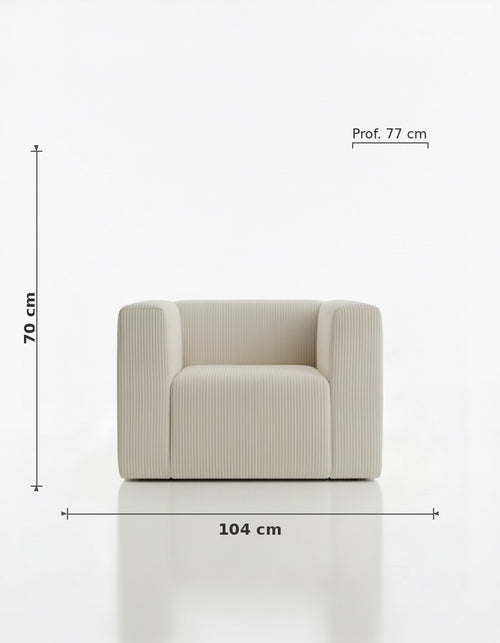 Fauteuil Compressé - Blanc Cassé - Séréna
